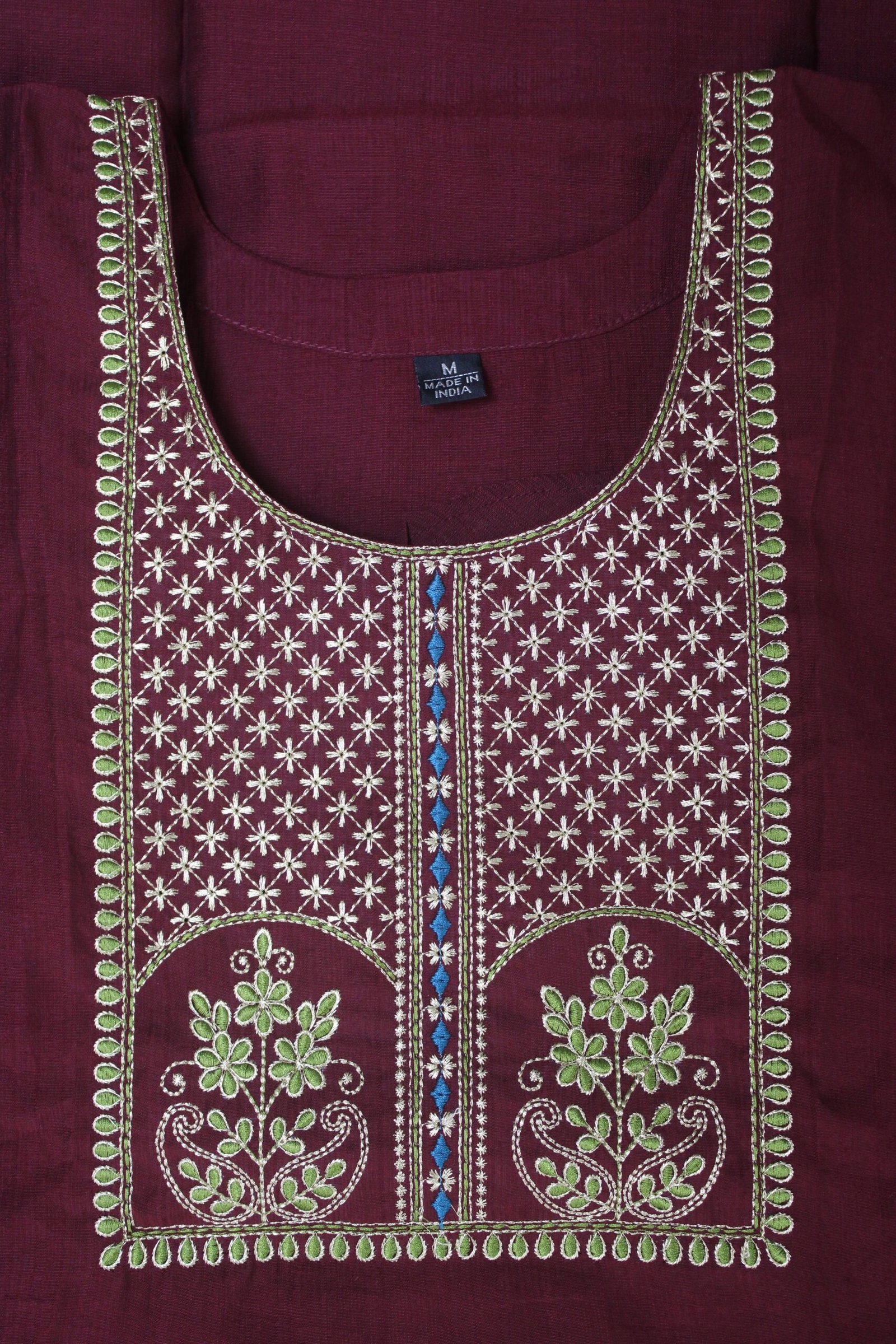 Maroon Embroidered Kurta Pant Set with Printed Dupatta - Image 5