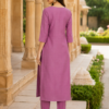 Vatican Cotton Pink Printed Salwar Suit with Matching Dupatta - Thumbnail Image 2