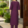 Vatican Cotton Printed Purple Navy Salwar Suit with Matching Dupatta - Thumbnail Image 2