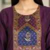 Vatican Cotton Printed Purple Navy Salwar Suit with Matching Dupatta - Thumbnail Image 3