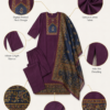 Vatican Cotton Printed Purple Navy Salwar Suit with Matching Dupatta - Thumbnail Image 6